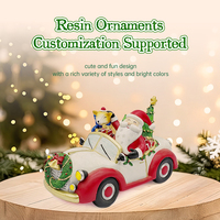Figurine Artisanale en Polyrésine Peinte à la Main pour Décoration de Table – Statuette de Noël Unique et Durable pour la Maison