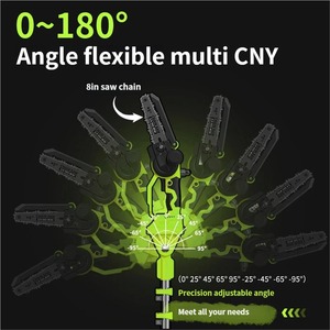 Scie à chaîne électrique sans balais de 8 pouces, portable, haute puissance, sans fil, à batterie lithium-ion, pour la coupe d'arbres et la découpe du bois - Product Image 2