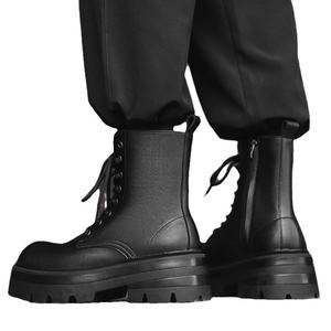 Paris fond épais Derby Style britannique grosse tête bottes de moto chaussures européennes et américaines bottes hommes - Product Image 3