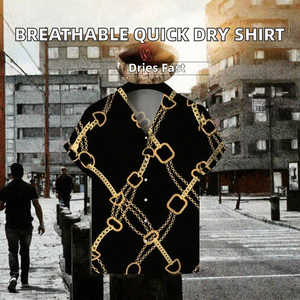 Chemise d'été pour homme, imprimée, respirante, séchage rapide, anti-plis, polyester, décontractée, manches courtes, logo personnalisé - Product Image 2