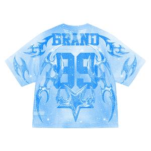 Personnalisez votre marque Sublimation Print Classic Retro Football Casual T-shirt 100% Polyester Boxy Fit American Football Fan Jersey - Product Image 4