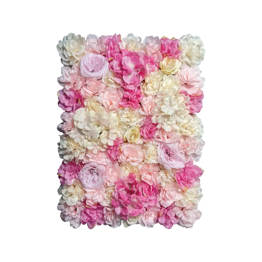 カスタム結婚式の装飾花パネル人工シルク白い花ステージぶら下げ背景バラの花の壁