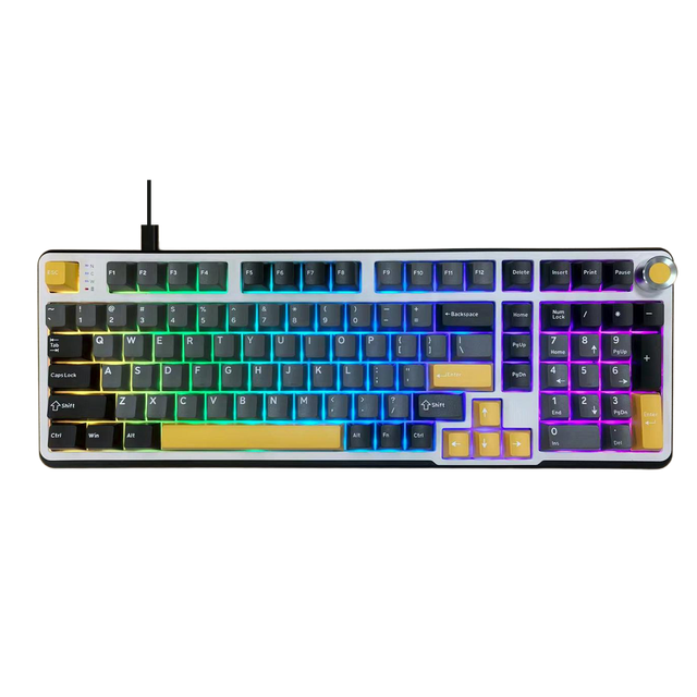PJT-DKB2193 101-Key Mechanical Keyboard OEM ODM Tri-mode RGB Lighting Underglow Position Jixian Switch