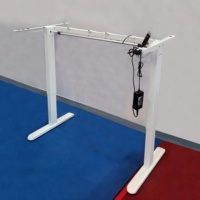 Bureau électrique assis-debout moderne à moteur unique, robuste, en fer, pour la maison et le bureau, réglage de la hauteur 695-1145 mm, confortable pour le travail en position debout