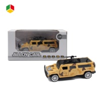 Modèle de voiture militaire en métal à rétrofriction QS 1:32 avec lumière et musique