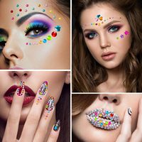 Acrylique Bling Visage Gems Décoratif pour Maquillage Festival Artisanat Autocollants pour Enfants Auto-Adhésif Visage Bijoux