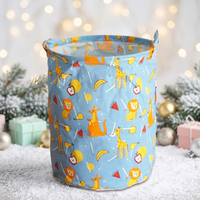 Panier à linge pliable en tissu de coton, bac à linge pour vêtements sales, panier à linge pour la crèche, bac de rangement durable et portable pour la salle de bain et la garde-robe
