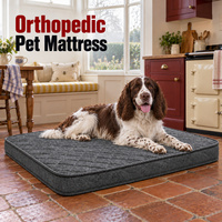 Matelas orthopédique pour chien avec housse grise lavable – Options de tissu et de passepoil pour la vente en gros aux détaillants et aux commandes de gros pour animaux de compagnie