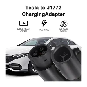 New Charging Speeds Up To 20kw Energy Vehicle For Tesla To J1772 Charging Head Adapter Ev Base Adapter Without Cable