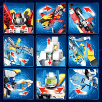 Set Blok Bangunan Woma Mech, Mainan Robot Transformer untuk Mech Warrior, Rakitan Gabungan Deformasi (C0406/C0407/C0408)