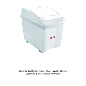 Araven Tolva de Polietileno 66 × 44 cm H 56 cmLt80 para Ingredientes con Ruedas - Product Image 3