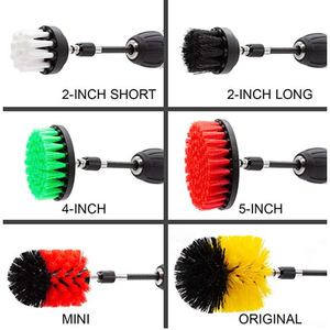 Electric Drill Brush Set 4 Pc Nylon Bristle Polishing Brush For Car Wheel Cleaning - Product Image 2