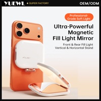Nouvelle Lampe Selfie Magnétique 2026 Compatible MagSafe, Éclairage d'Appoint LED 360° avec Miroir, Température de Couleur Réglable, Portable et Pliable