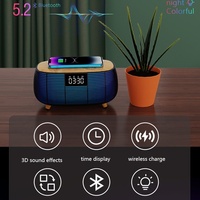 Nouvelle Enceinte Karaoké Multifonctionnelle Exclusive Transfrontalière avec Son Hi-Fi V5.3, Recharge Sans Fil, Horloge et Alarme de Bureau