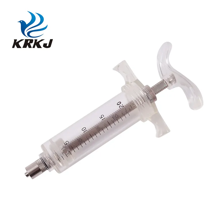 CETTIA KD316 Vaccin durable réutilisable en fibre de verre réglable seringue de 20ml luer lock sans aiguille pour usage vétérinaire