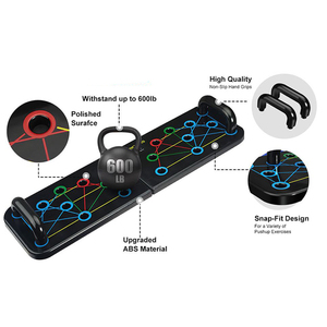 Jstar Set Multifunzione per <span class=keywords><strong>Esercizi</strong></span> Addominali e Push-up, Tavola Pieghevole per Fitness Domestico - Product Image 2