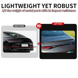 Aileron de coffre en fibre de carbone sèche pré-imprégnée véritable pour Mercedes AMG GT63 C192, style BB, aileron arrière de course aérodynamique, vente en gros - Product Image 3