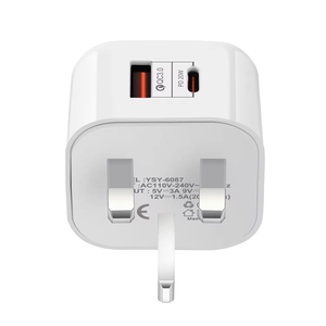 PD 20W Charger Dual Port Type-<b>C</b>+QC3.0 <b>USB</b> Wall Charger for iPhone UK EU AU <b>Plug</b> - Product Image 1