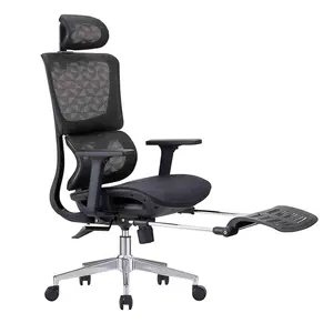 Ingrosso sedia da ufficio girevole moderna in tessuto a rete Design ergonomico con altezza regolabile in alluminio Nylon