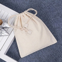 Sacs en toile de coton naturel réutilisables et recyclables, en vrac, impression personnalisée, pochette en mousseline, emballage cadeau pour cosmétiques, bijoux, chaussures