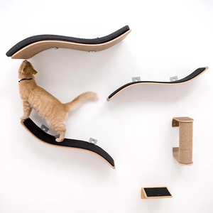 ODM OEM Minimalist Modern Cat Set Wooden Wall Furniture Floating Cat Tree <b>Interactive</b> Movement Pet <b>Interactive</b> Movement <b>Toys</b> - Product Image 1