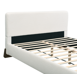 Lit convertible moderne en tissu, design italien minimaliste, taille King, cadre en bois de chêne, réglable, garantie 5 ans, pour chambre à coucher - Vente flash - Product Image 5