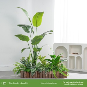 Plantes tropicales vertes artificielles, fleurs artificielles, aménagement paysager pour entrée, décoration de fenêtre intérieure, décorations d'<span class=keywords><strong>escalier</strong></span> - Product Image 6