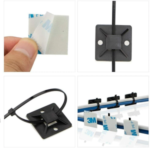 Clips de Nylon PA66 de 25*25mm para Gestión de Cables en Paredes, Abrazaderas, Soportes de Montaje con Base Autoadhesiva, Soportes de Nylon para Cables - Product Image 6