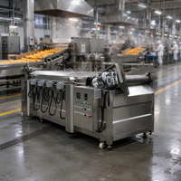 Friteuse industrielle continue pour aliments surgelés : anneaux d'oignon, churros, beignets, chips de tortilla – Équipement de cuisson