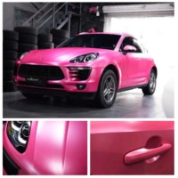 Película para Cambiar el Color del Coche, Diamante Arena Rosa Princesa, Mate Eléctrico, para Coche, Motocicleta, Interior de Ordenador, Adhesivo