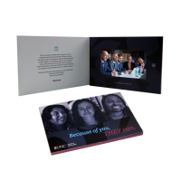 Nouvelles cartes cadeaux personnalisées en papier LCD haute définition, 7 pouces, livre musical, brochure vidéo, carte de vœux