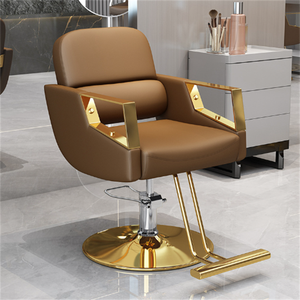 Silla de Peluquería Reclinable <span class=keywords><strong>y</strong></span> Giratoria de Cuero PU para Salón, Sillas de Barbería con Rotación de 360 Grados - Product Image 4