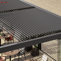 Pergola motorisée en aluminium OEM en gros avec toit rétractable et finition thermolaquée pour balcon et restaurant