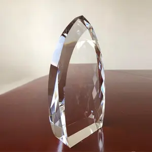 Trofeo de cristal personalizado, exquisito recuerdo de cristal claro, transparente, artesanal, oferta