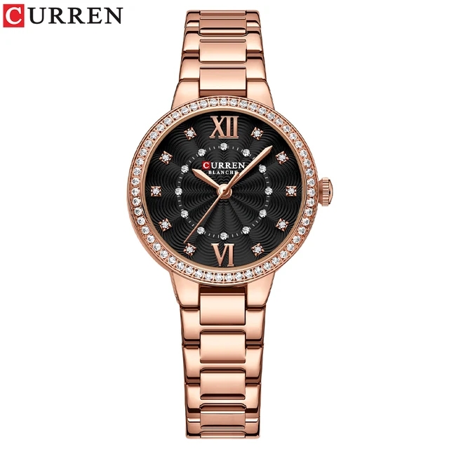 3 Rose Case Black Dial