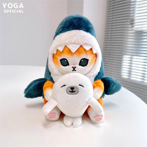 Poupée en peluche mignonne avec requin chat, crevettes frites, dessin animé japonais populaire, pendentif en peluche - Product Image 4