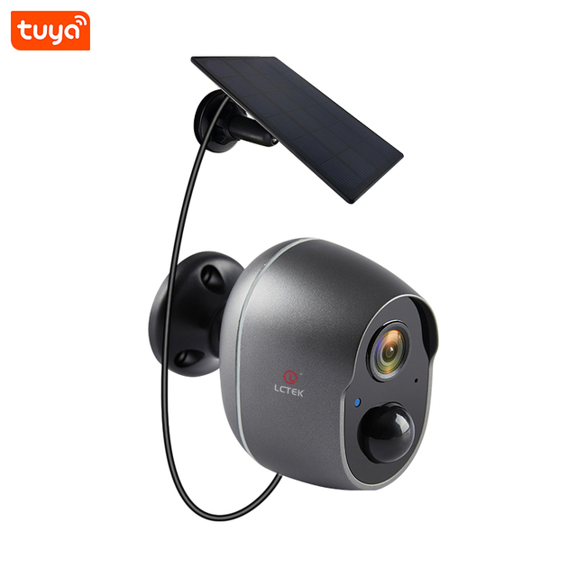 LCLCTEK 1080P WIFI Wireless Solar Battery Powered Camera with IP65 Weatherproof PIR Infrared Alarm CCTV Camera