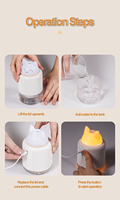 Humidificateur à brume froide en plastique de 300 ml avec lumière LED à changement de couleur, alimentation USB/électrique, portable pour voiture et maison - OEM/ODM CE CB