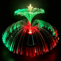Farbwechselnde LED-Faser Doppelschichtige Quallen-Weihnachtsbaumbeleuchtung Deko aus Kunststoff für Innenräume Schlafzimmer Wohnzimmer