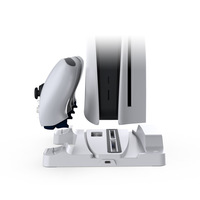 Dissipation thermique puissante compatible avec les deux supports de charge de refroidissement multifonctionnels de console avec lumière LED pour Ps5