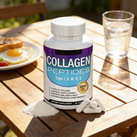 90 Capsules de Complément de Collagène Peptidique Composé OEM/ODM pour la Croissance des Cheveux et le Blanchiment de la Peau, Prêt à Expédier