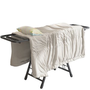 Floor Standing Folding Clothes Rack Rectangle Thickened Drying Rack For Home Indoor Balcony Baby Clothes Quilts - Product Image 5