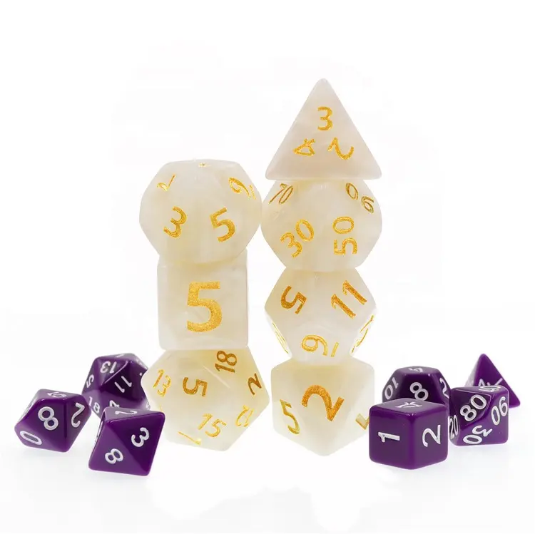 HD Dice Big purple25-30mm Pearl Würfel Set für DND und RPG Jumbo Würfel