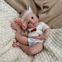 12 Zoll Vollsilikon Reborn Baby Puppe Lebensechte Realistische Neugeborenen-Puppe Weiche Silikon-Haptik Feine Details Handgefertigte Reborn-Puppe