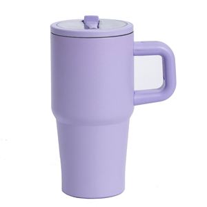 Leakproof 20oz Stainless Steel Tumblers Vacuum Insulated Travel Mug with Handle Straw <b>Double</b> <b>Wall</b> Coffee Cup for Office - Product Image 2