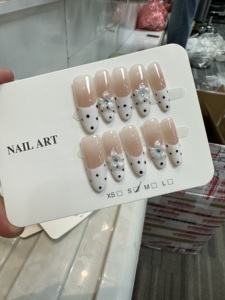 Lot de 10 faux ongles longs en acrylique, faits main, de luxe, pour professionnels (pour salons de manucure) - Product Image 6