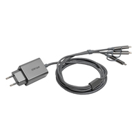 65W PD SCP Pengisi Daya Cepat Tahan Api untuk Laptop & Ponsel, Pengisi Daya Portabel All-in-one dengan 3 Port Tipe-C (2 L + 1 Micro USB) Bahan Gan