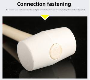 Martillo <span class=keywords><strong>de</strong></span> <span class=keywords><strong>Goma</strong></span> Blanco Duradero para Reparación y Mantenimiento <span class=keywords><strong>de</strong></span> Pisos con Mango <span class=keywords><strong>de</strong></span> Madera, Marca Boyuan, Personalizable OEM - Product Image 3