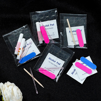 Kit professionnel d'adhésifs pour ongles, colle gel, autocollants, faux ongles à presser, avec lime à ongles, bâtonnets en bois et lingettes nettoyantes