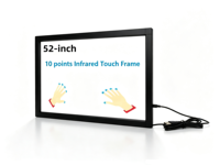 Écran tactile infrarouge LED personnalisé de 52 pouces avec interface USB pour système de commande de chansons KTV, affichage interactif haute définition